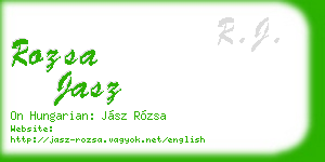 rozsa jasz business card